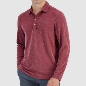 Tommy Bahama Mens Golden Sands Long Sleeve Polo Shirt Pinot Noir Size 2XL